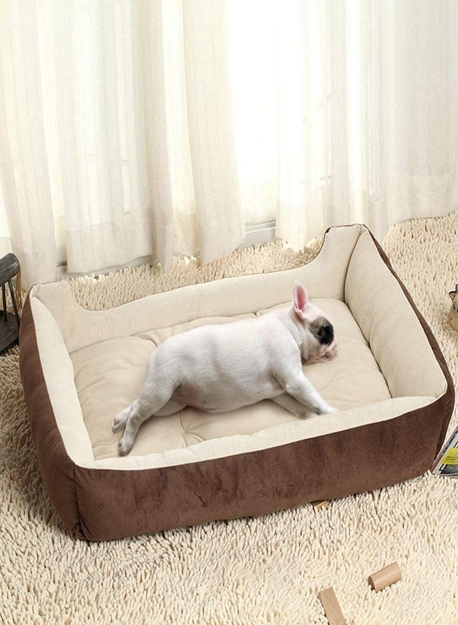 gorgeous Super Soft Reversable Dual (Dog and Cat Bed)-Small (Cream Brown, XXL) - Image 1
